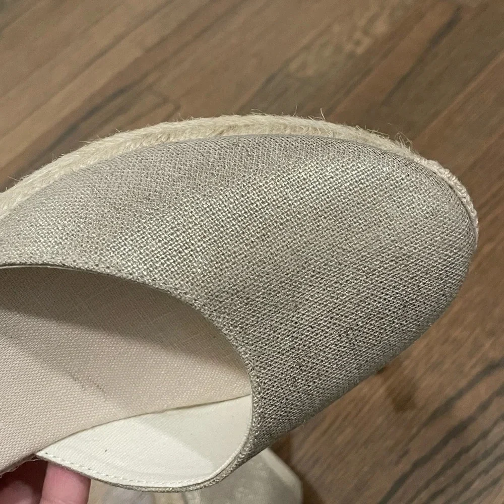 NEW Soludos Closed-toe Midwedge Linen Espadrille Women’s 10